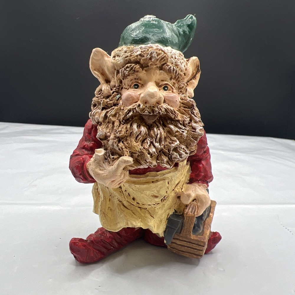 1994 World of Whimsy Holiday Elf Figurine Ornament Cast Art Industries Vintage
